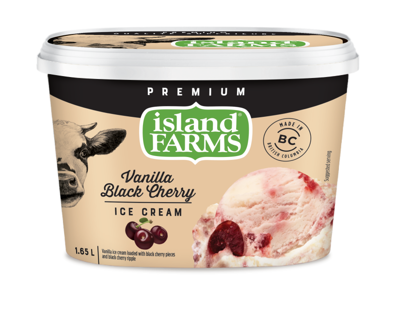 Premium Black Cherry Ice Cream Island Farms